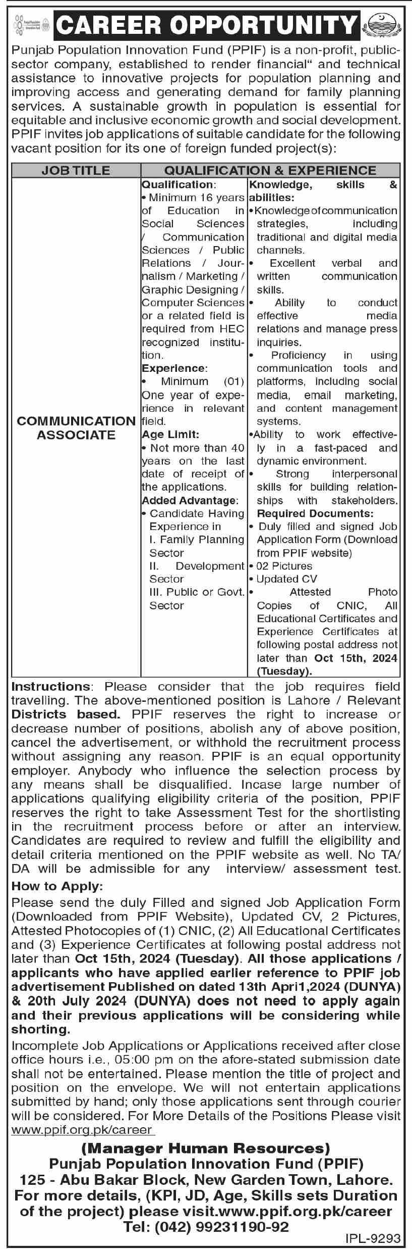 Communication Associate 